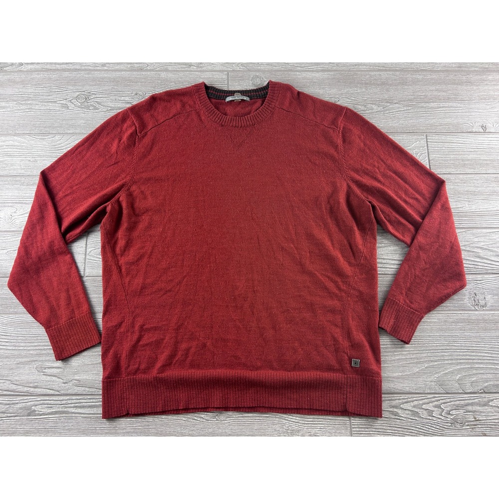 Smartwool Mens XXL Red Merino Wool Blend Crewneck Sweater Outdoor Layer 1310